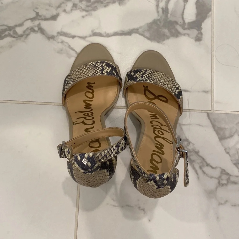 Sam Edelman python block heels - Picture 3 of 9